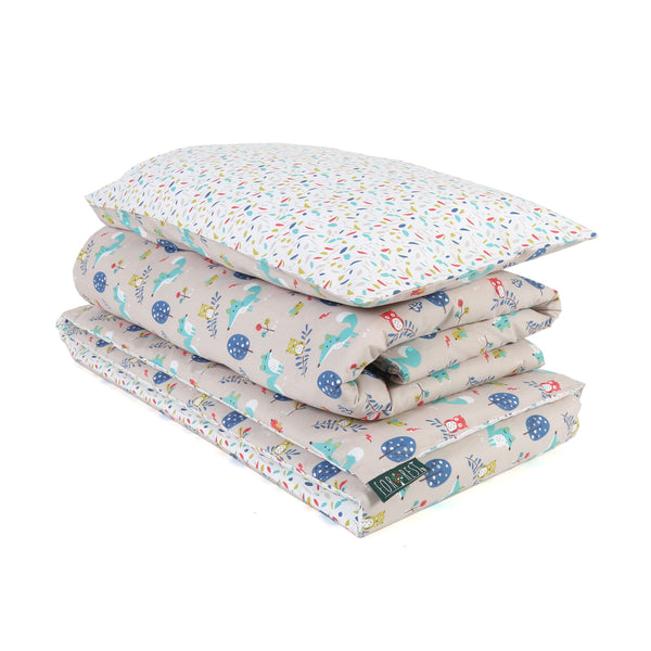 FORREST 3 Piece Reversible Cot Bed Set - Woody