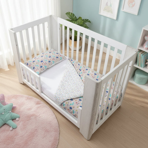 FORREST 3 Piece Reversible Cot Bed Set - Woody