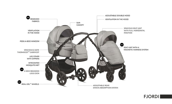 Noordi Fjordi V1 - 3in1 Travel System with Travel Carrier i-Size Car Seat
