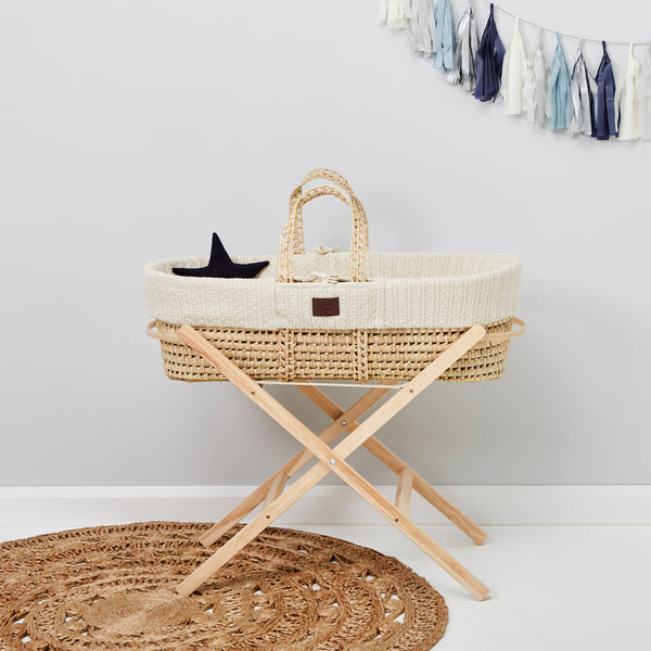 LGS Natural Knitted Moses Basket Linen